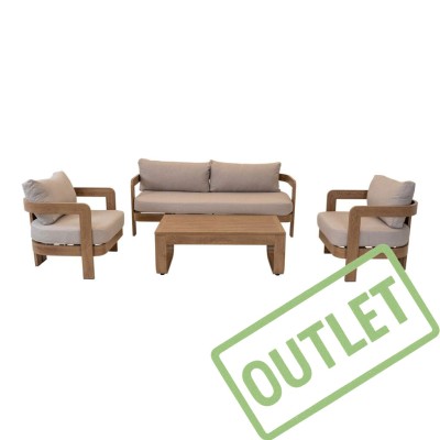 Loungeset Mylo beige – nowoczesny zestaw wypoczynkowy ogrodowy w naturalnym styl