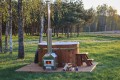 Balia ogrodowa OFURO KOMFORT 2-osobowa z hydromasażem, LED i piecem 28 kW