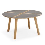 Best Freizeitmöbel Barletta – okrągły stół ogrodowy 140 cm z blatem HPL