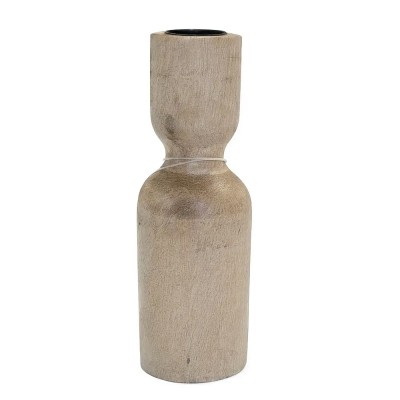Świecznik z drewna mango 15×6 cm – minimalistyczna dekoracja w naturalnym stylu